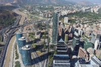 Vista panoramica da cidade de Santiago, Chile